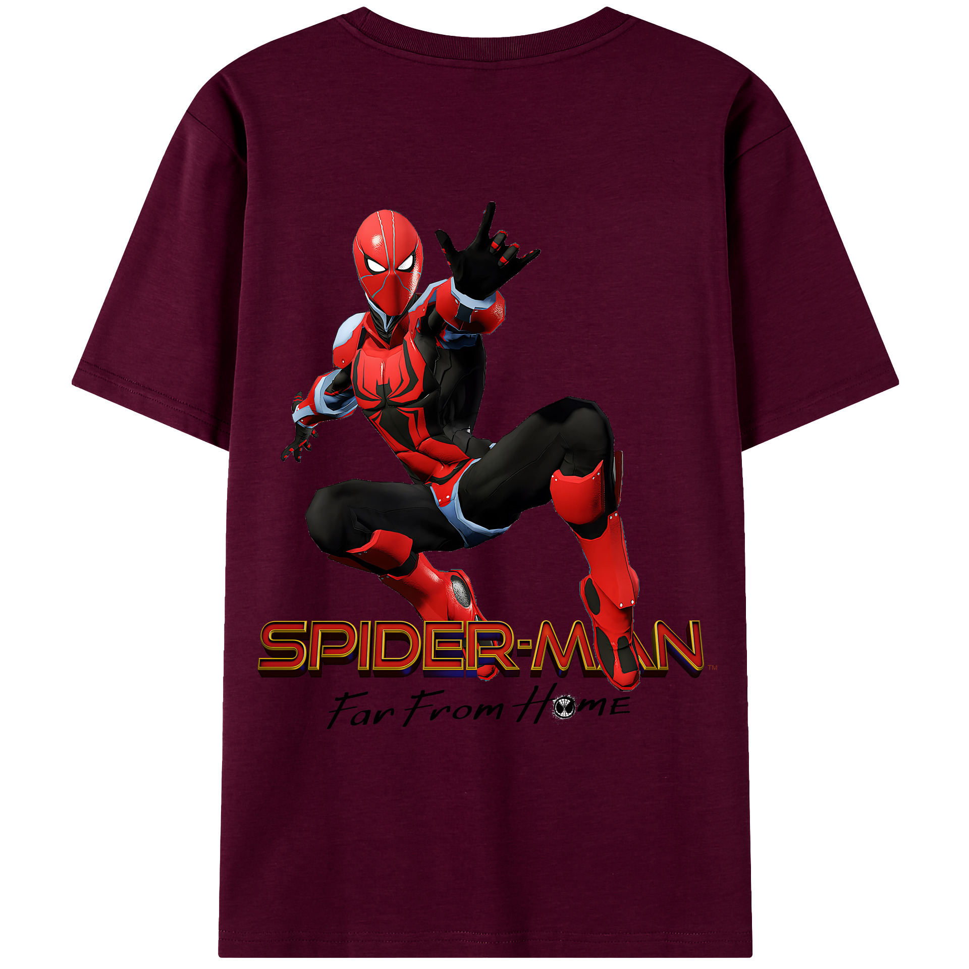 （画像用） Spider Man スパイダーマン レディース半袖Tシャツ(バックプリント)